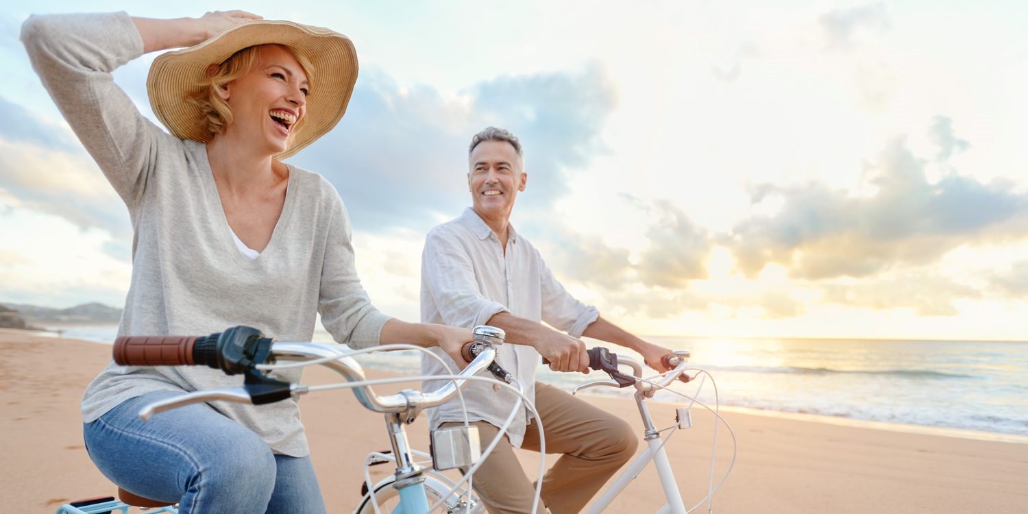 Borrow a bicycle and pedal near the Pacific