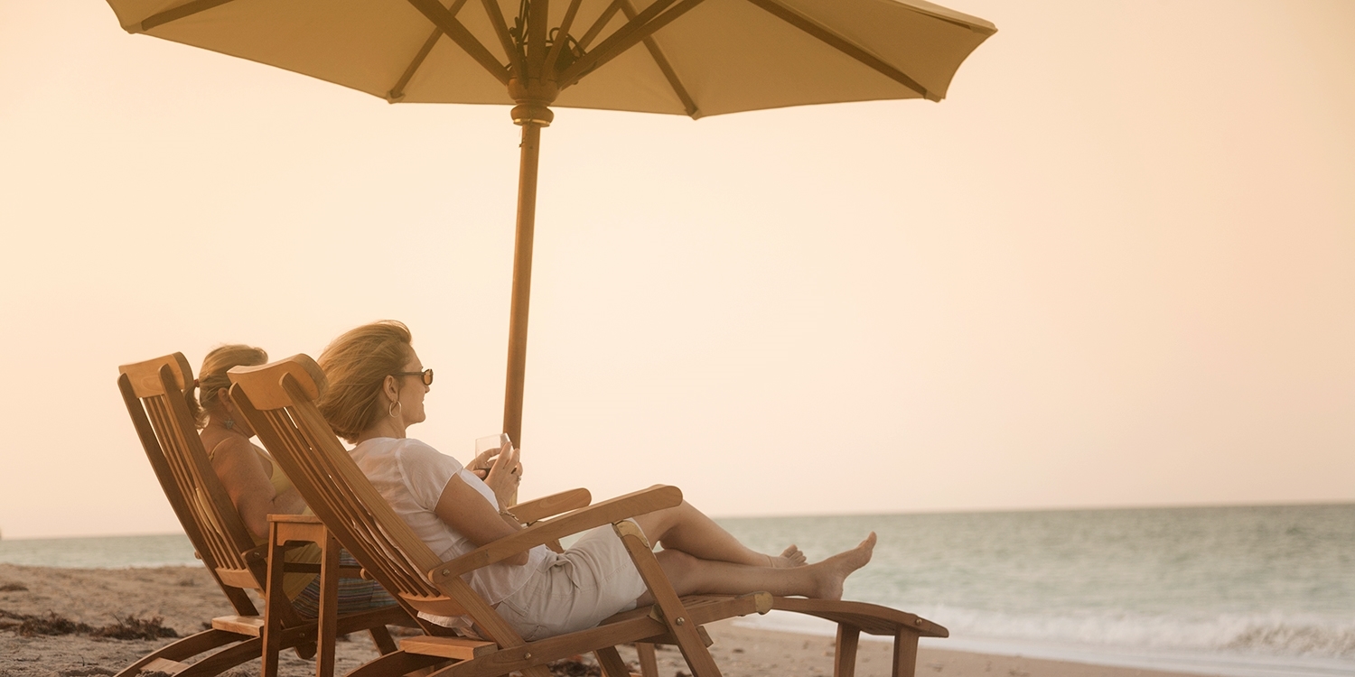 Relaxation is easy with the beach right across the street