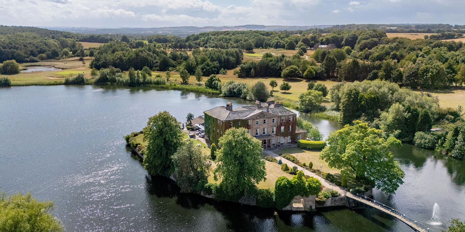 Waterton Park Hotel & Spa and Walton Hall are surrounded by a 26-acre lake and woodland