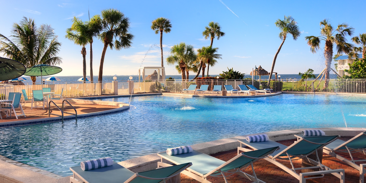 Spend days lounging poolside