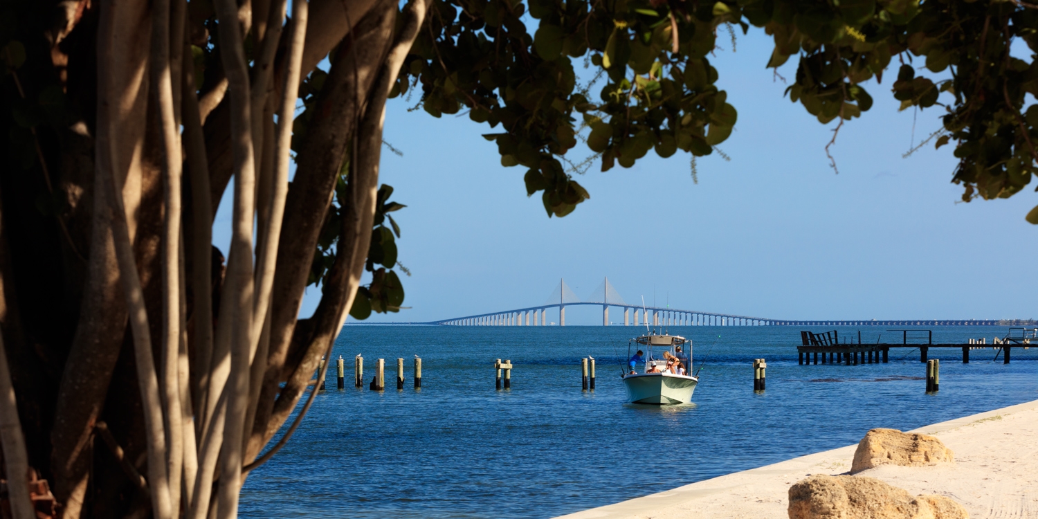 Wake up to sweeping views of white sands and blue water