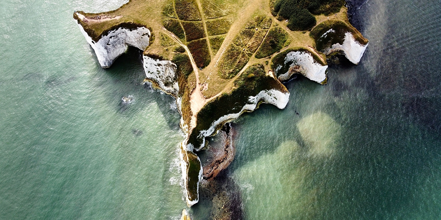 Old Harry Rocks—one of the most recognisable sights on the south coast—are around 40 minutes' walk from Knoll House