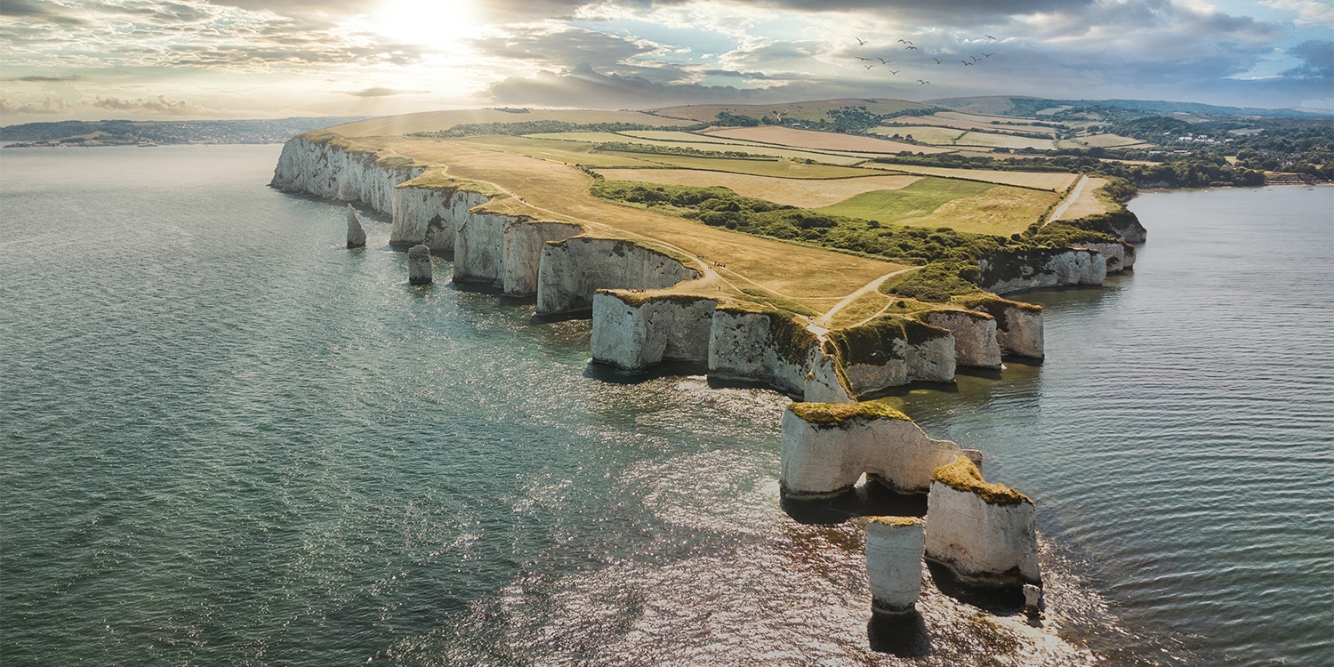 Old Harry Rocks are around 40 minutes' walk from Knoll House