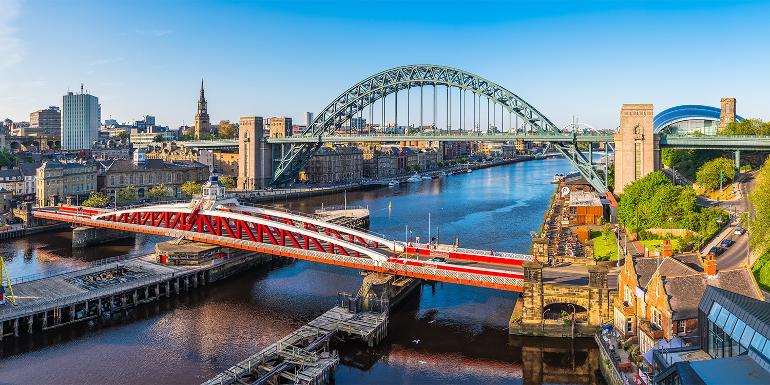 The hotel is within 20 minutes' walk of Tyne Bridge