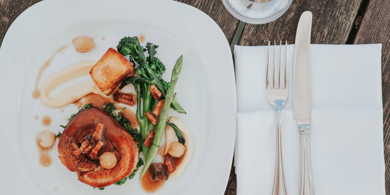The restaurant offers seasonal menus