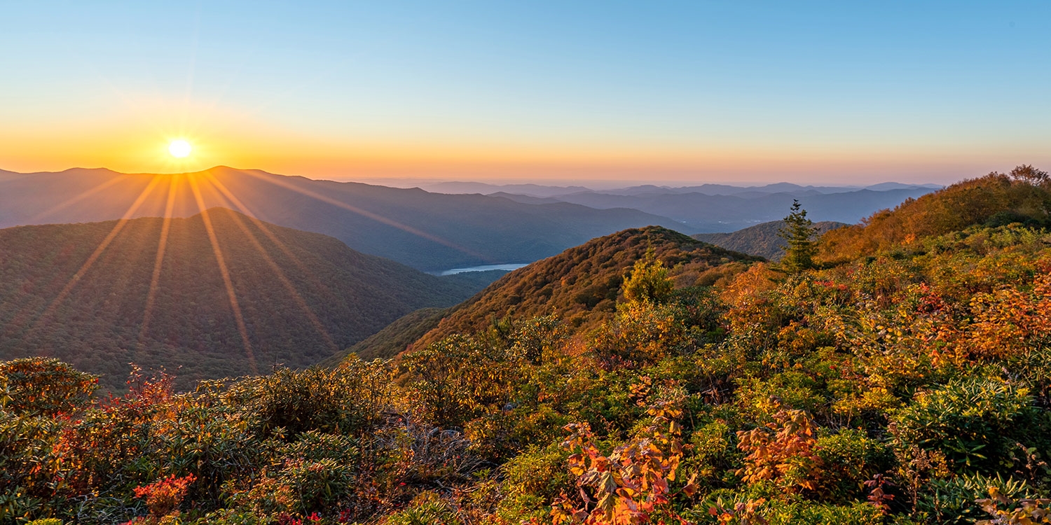 The Blue Ridge Mountains are especially stunning in the summer and fall