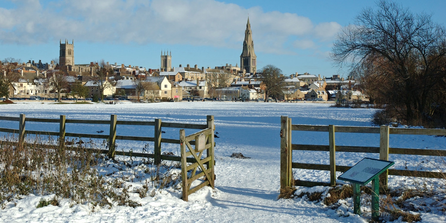 Stamford Meadows, a few minutes' walk from The Bull & Swan in Stamford
