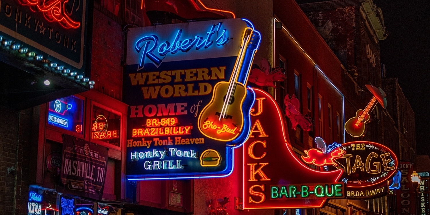 Walk on over to the nearby honky-tonks of Broadway