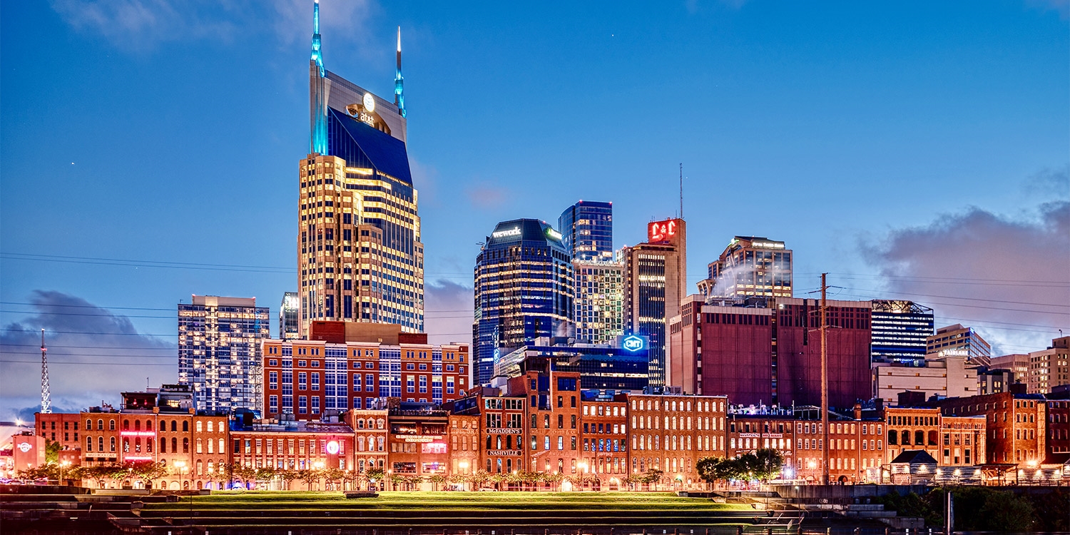 Take in views of downtown Nashville, home to the Grand Ole Opry, which helped make country music famous worldwide